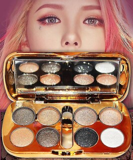 Foto 4 | Paleta De Sombras De Ojos Huoguo Glitter 8 Colores Con Pincel 10 G - Venta Internacional.