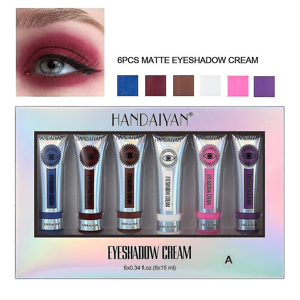 Sombra De Ojos Huoguo  6 Colores  Color Crema Brillante  5 G  Resistente Al Agua - Venta Internacional. $575