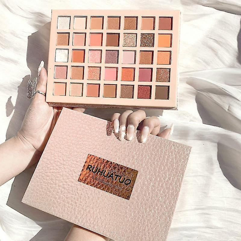 Foto 4 pulgar | Paleta De Sombras De Ojos Huoguo  35 Colores  Purpurina Y Brillante  Maquillaje - Venta Internacional.