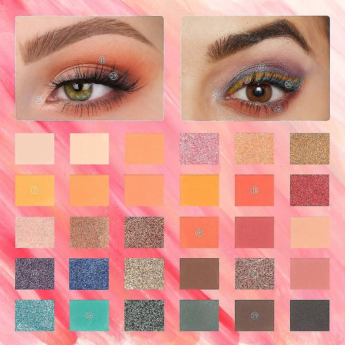 Foto 4 pulgar | Paleta De Sombras De Ojos Huoguo  30 Colores  Purpurina Mate Brillante - Venta Internacional.
