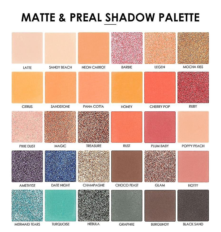 Foto 5 pulgar | Paleta De Sombras De Ojos Huoguo 30 Colores En Polvo De Alta Calidad - Venta Internacional.