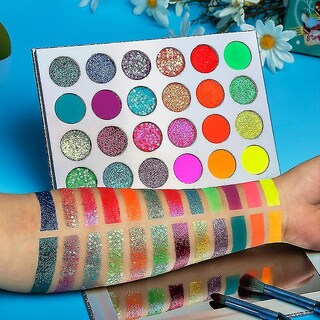 Foto 4 | Paleta De Sombras De Ojos Huoguo Matte Sequins Glow Pigment 24 Colores - Venta Internacional.