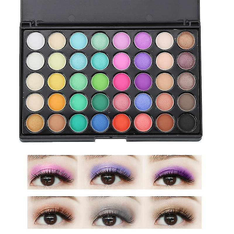 Foto 3 pulgar | Paleta De Sombras De Ojos Huoguo  40 Colores  Arcoíris Mate Con Purpurina - Venta Internacional.