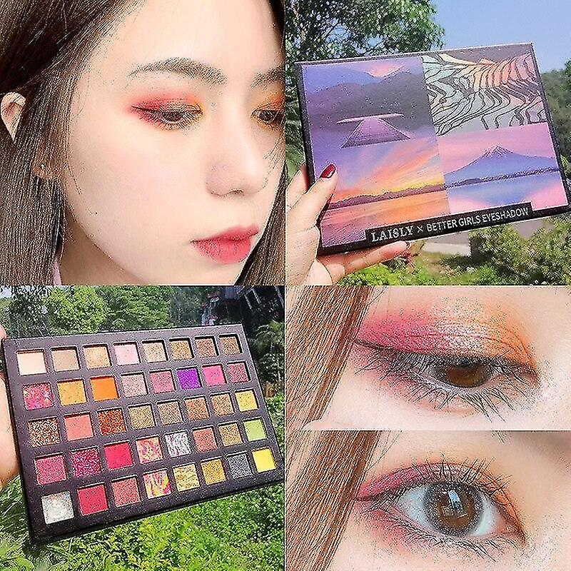 Foto 3 | Paleta De Sombras De Ojos Huoguo  40 Colores  Purpurina Mate  Impermeable - Venta Internacional.