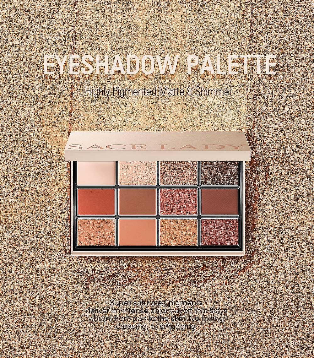 Foto 2 | Paleta De Sombras De Ojos Huoguo Matte Glitter Nude Makeup 1 5 G X 1 - Venta Internacional.