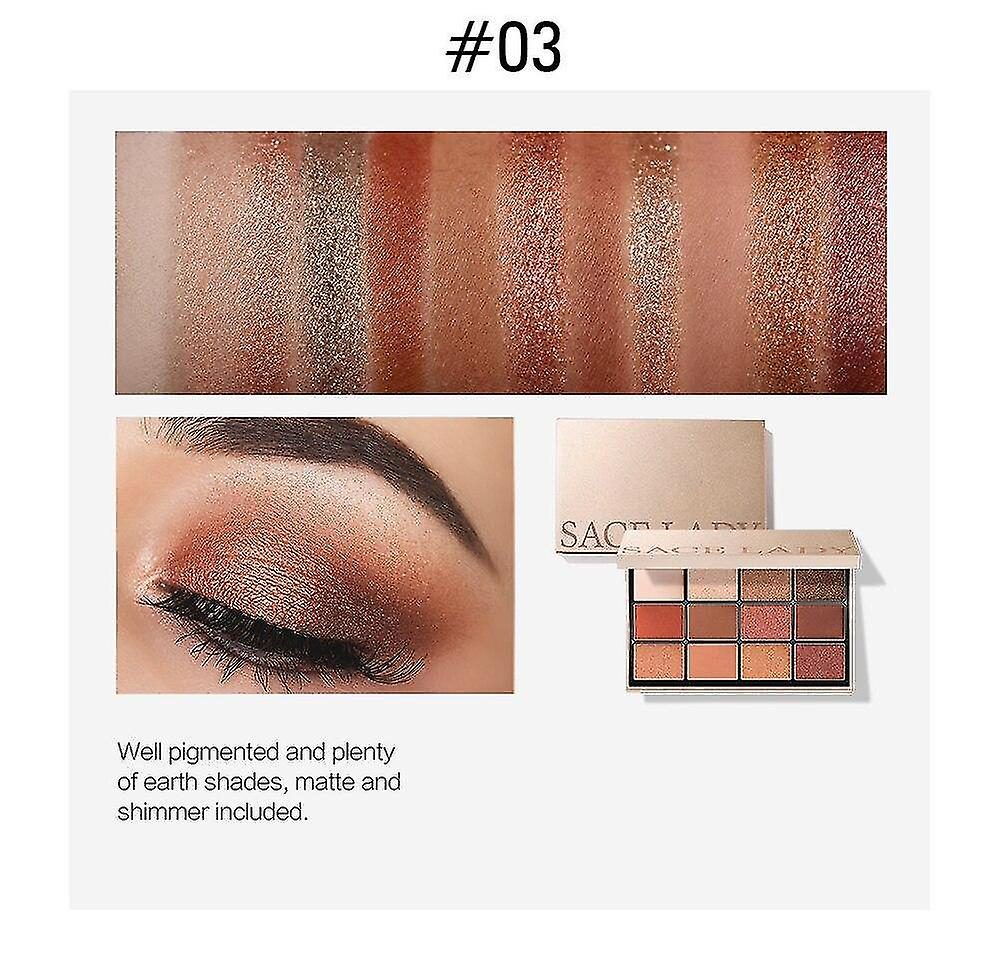Foto 3 | Paleta De Sombras De Ojos Huoguo Matte Glitter Nude Makeup 1 5 G X 1 - Venta Internacional.