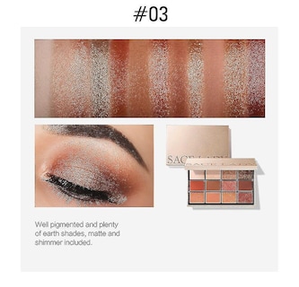 Foto 3 | Paleta De Sombras De Ojos Huoguo Matte Glitter Nude Makeup 1 5 G X 1 - Venta Internacional.