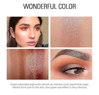 Foto 4 | Paleta De Sombras De Ojos Huoguo Matte Glitter Nude Makeup 1 5 G X 1 - Venta Internacional.