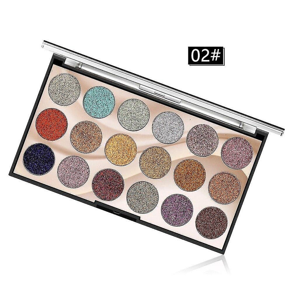 Paleta De Sombras De Ojos Huoguo  Purpurina  Lentejuelas  Impermeable  18 Colores - Venta Internacional.