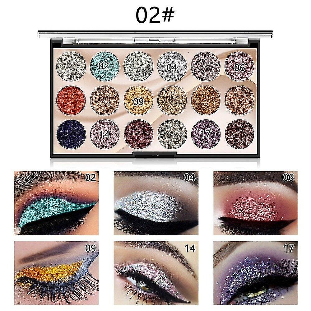 Foto 3 pulgar | Paleta De Sombras De Ojos Huoguo  Purpurina  Lentejuelas  Impermeable  18 Colores - Venta Internacional.