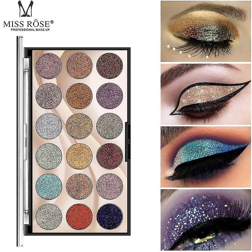 Foto 4 pulgar | Paleta De Sombras De Ojos Huoguo  Purpurina  Lentejuelas  Impermeable  18 Colores - Venta Internacional.