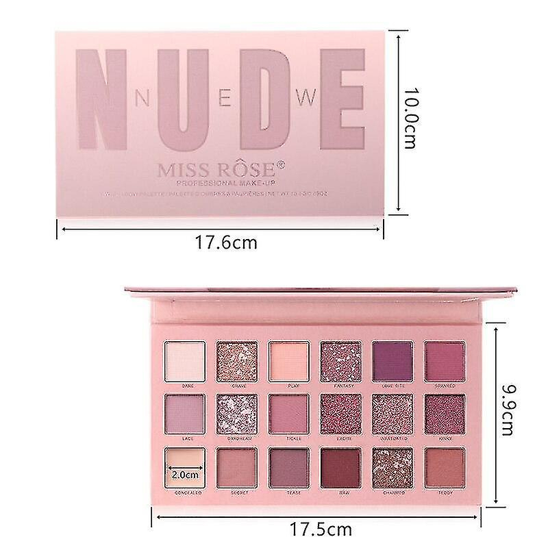 Foto 2 | Paleta De Sombras De Ojos Huoguo  18 Colores  Mate  Brillante  Impermeable - Venta Internacional.