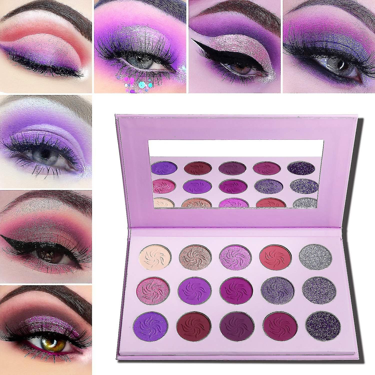 Foto 4 pulgar | Paleta De Sombras De Ojos Huoguo Maquillaje Con Purpurina Brillante De 15 Colores - Venta Internacional.
