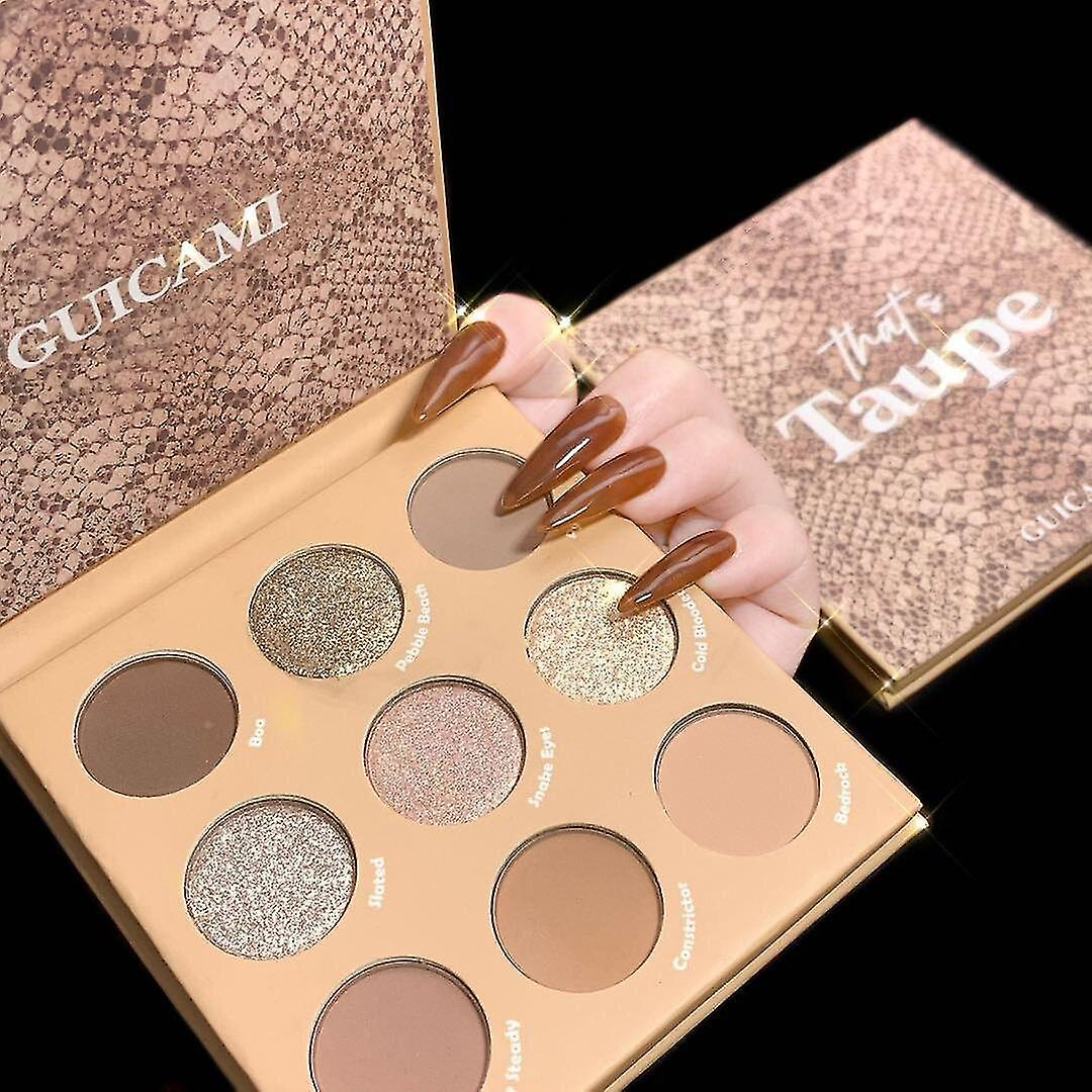 Paleta De Sombras De Ojos Huoguo Serpentine 9 Colores Matte Pearl - Venta Internacional.
