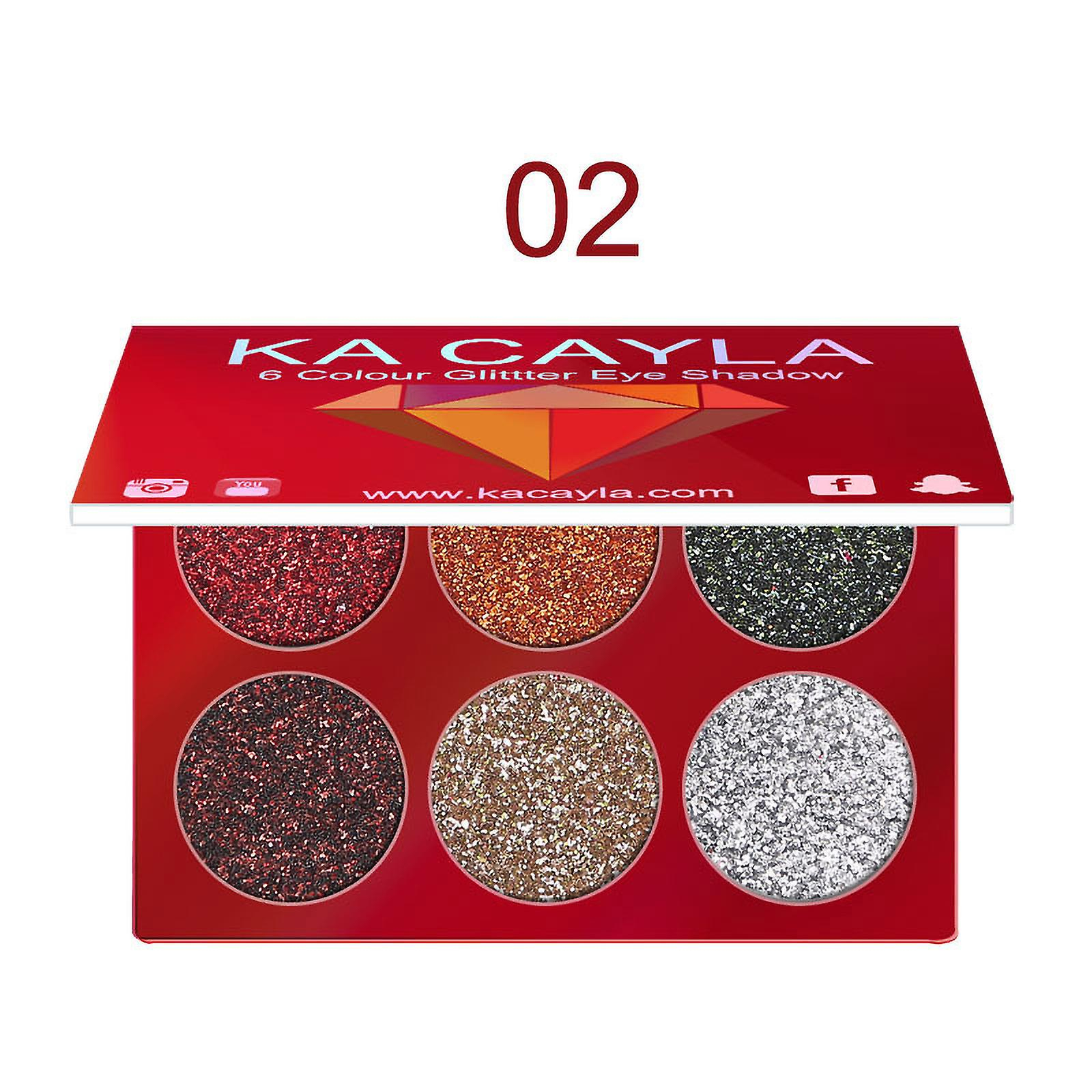 Paleta De Sombras De Ojos Huoguo  6 Colores  Lentejuelas De Diamante De Alto Brillo - Venta Internacional.