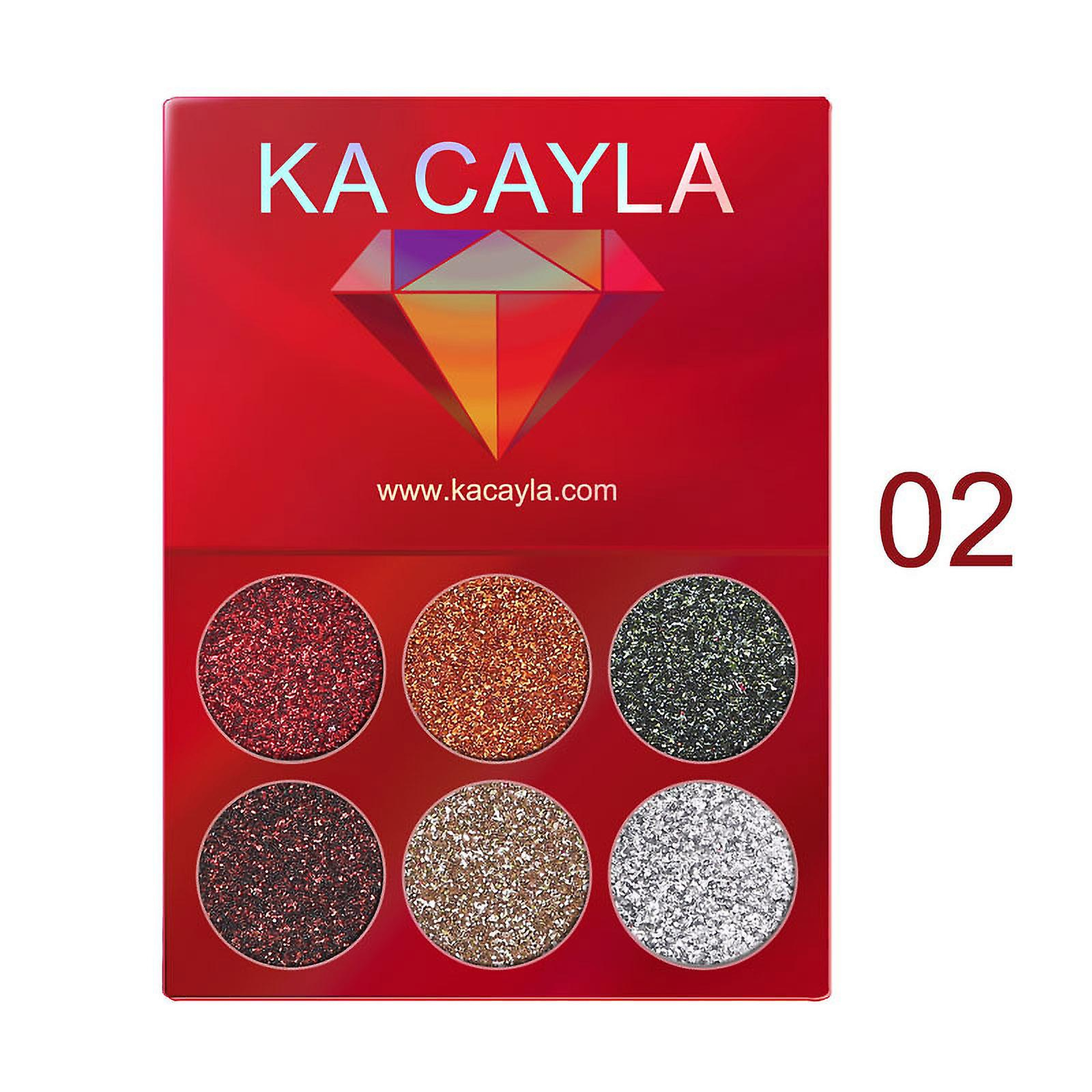 Foto 2 | Paleta De Sombras De Ojos Huoguo  6 Colores  Lentejuelas De Diamante De Alto Brillo - Venta Internacional.