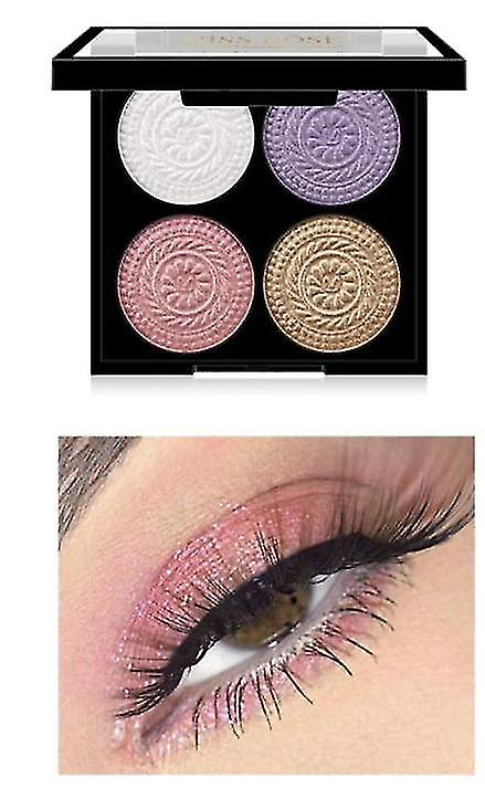 Foto 4 pulgar | Paleta De Sombras De Ojos Huoguo  4 Colores  Brillante Y Perlado Mate - Venta Internacional.