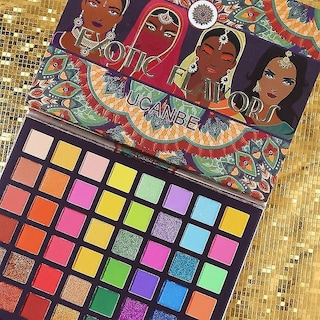 Foto 4 | Paleta De Sombras De Ojos Huoguo 48 Colores Sabores Exóticos Con Purpurina - Venta Internacional.
