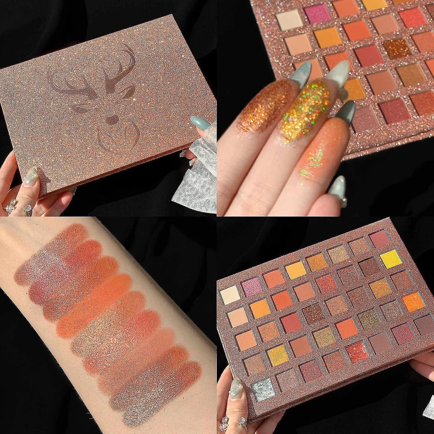 Foto 4 pulgar | Paleta De Sombras De Ojos Huoguo Deer Rose  40 Colores  Purpurina Mate - Venta Internacional.