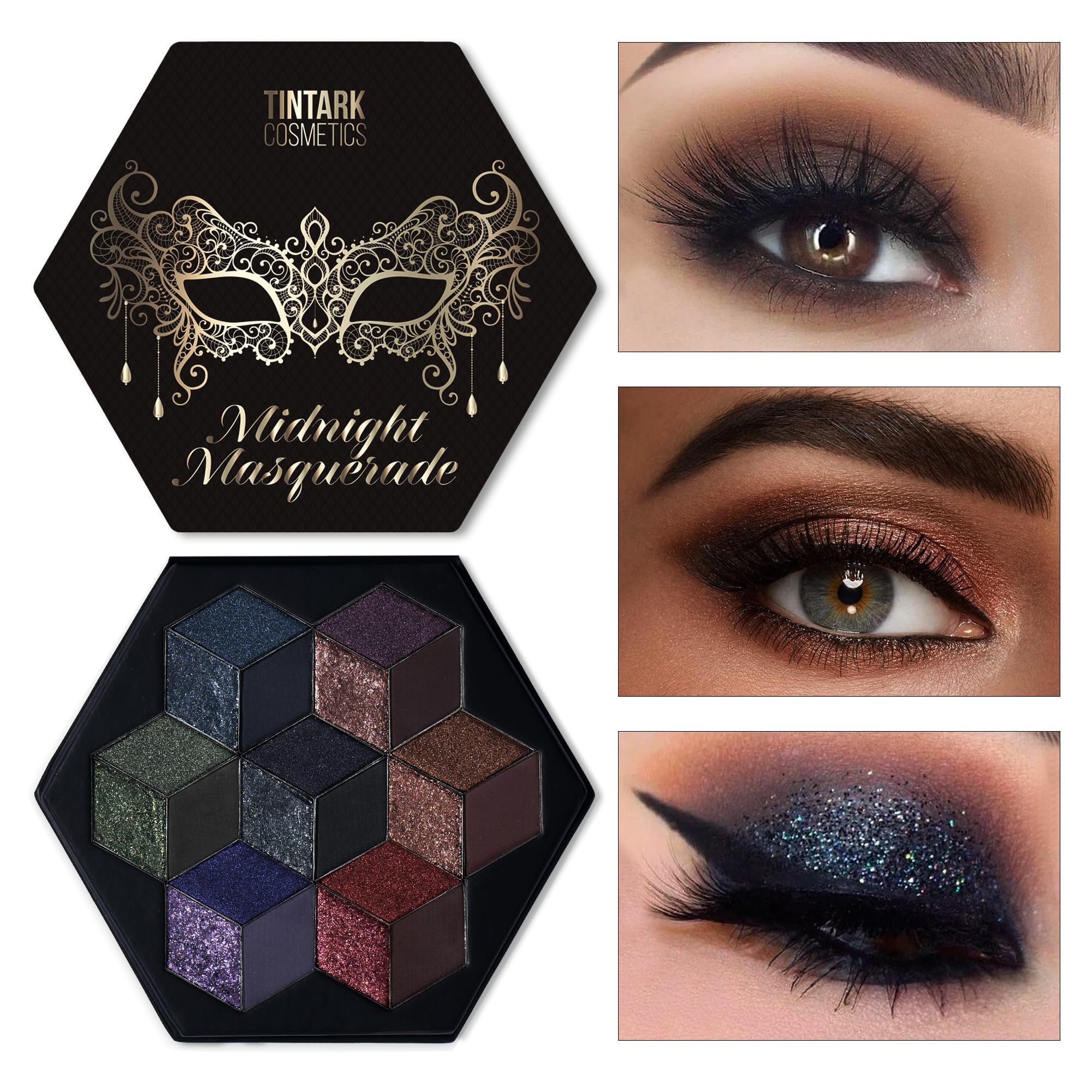 Paleta De Sombras De Ojos Tintark Midnight Masquerade 21 Colores - Venta Internacional.