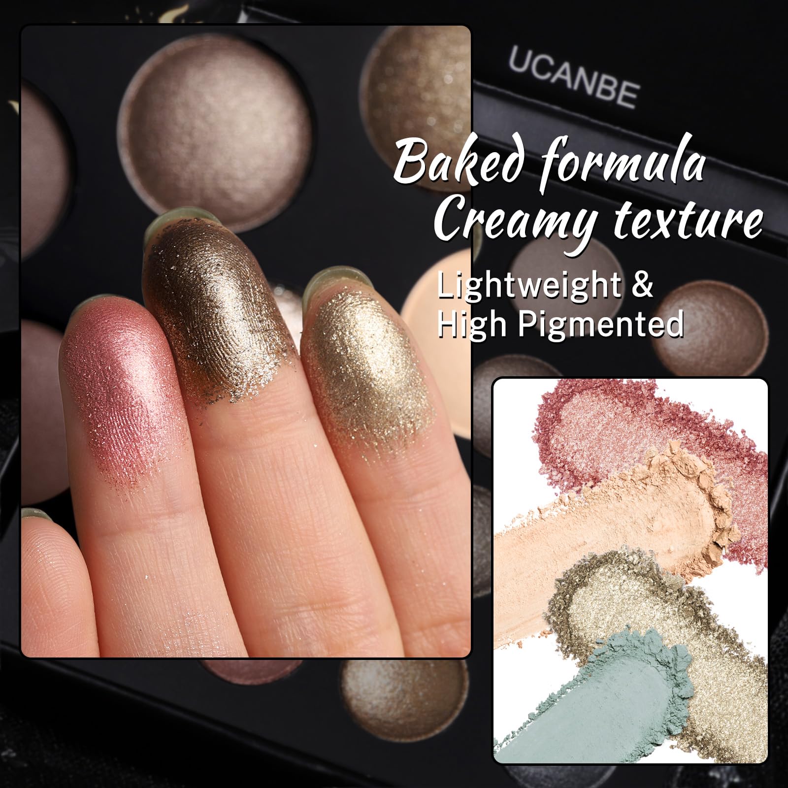 Foto 4 | Paleta De Sombras De Ojos Ucanbe Baked Hidden Gems 16 Colores - Venta Internacional.