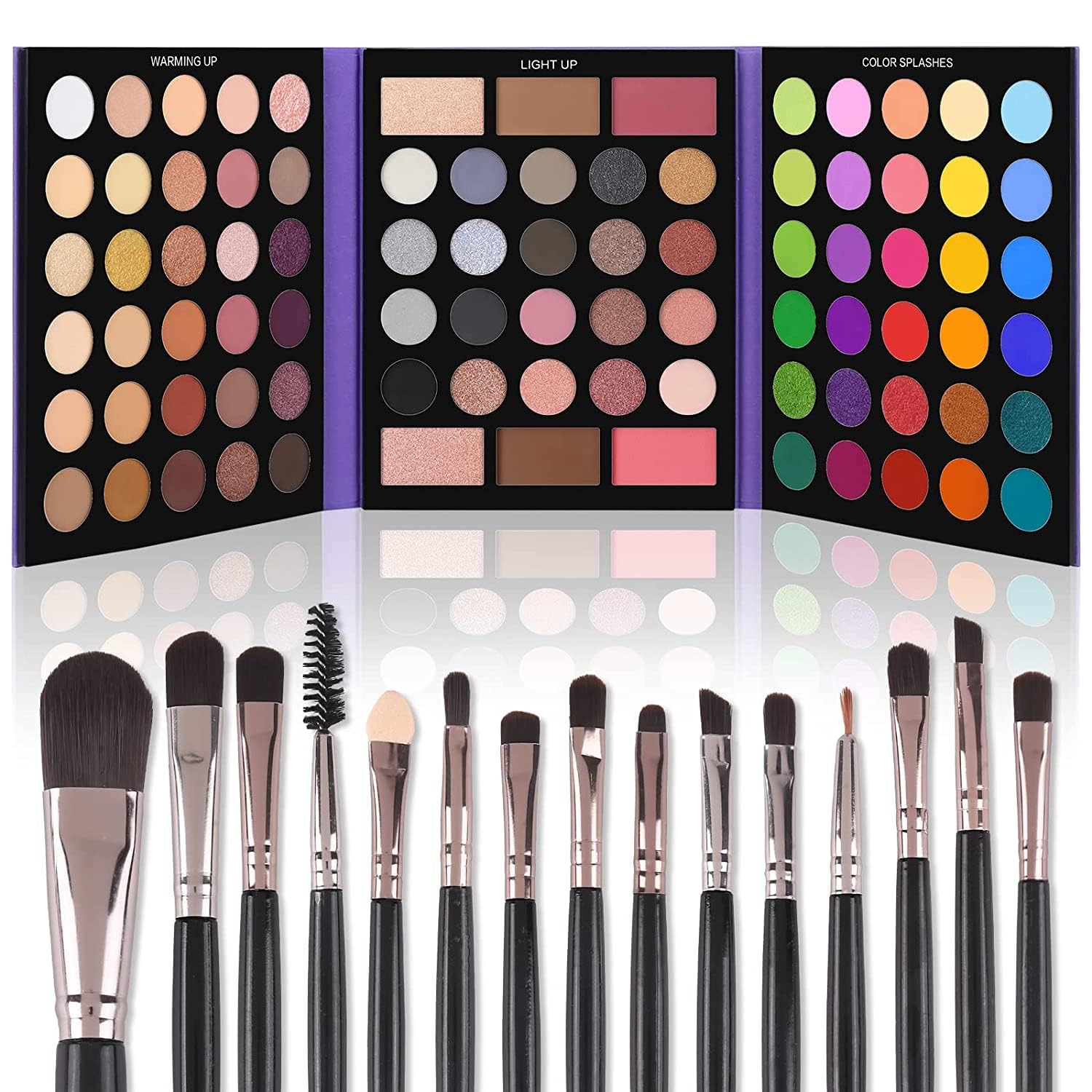Foto 2 pulgar | Set De Maquillaje Ucanbe Paleta De Sombras De Ojos Con 15 Pinceles  86 Colores - Venta Internacional.