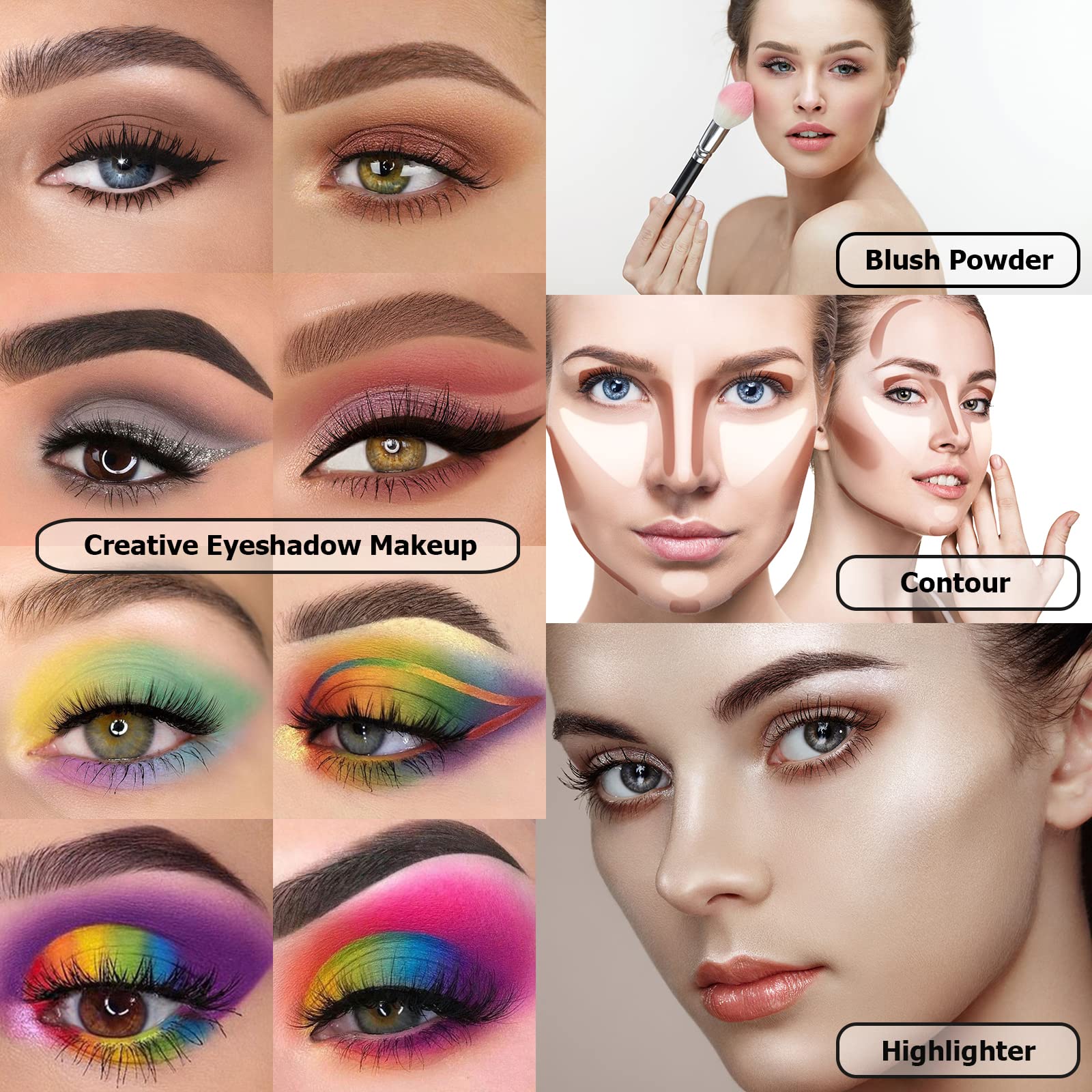 Foto 5 pulgar | Set De Maquillaje Ucanbe Paleta De Sombras De Ojos Con 15 Pinceles  86 Colores - Venta Internacional.