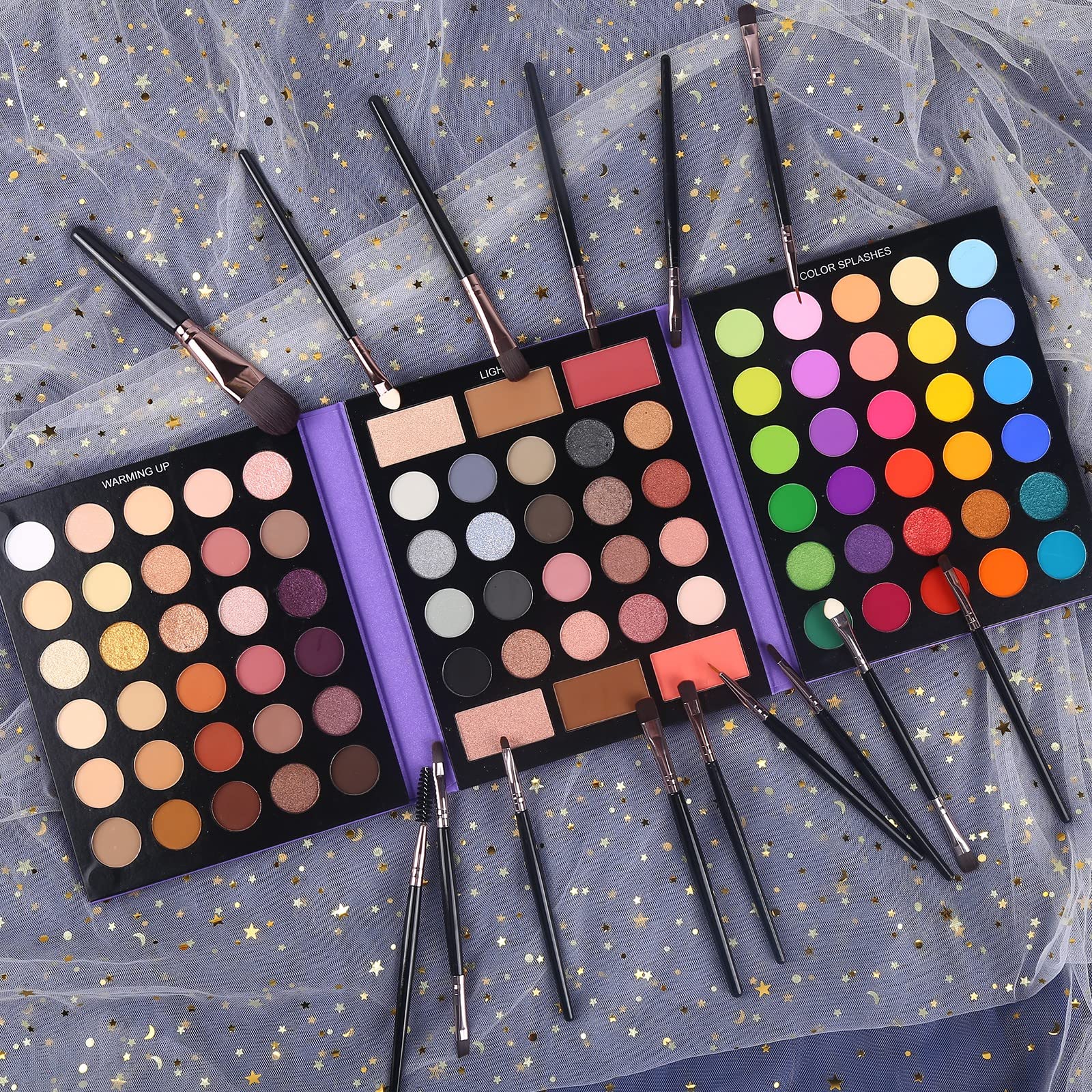 Foto 7 pulgar | Set De Maquillaje Ucanbe Paleta De Sombras De Ojos Con 15 Pinceles  86 Colores - Venta Internacional.
