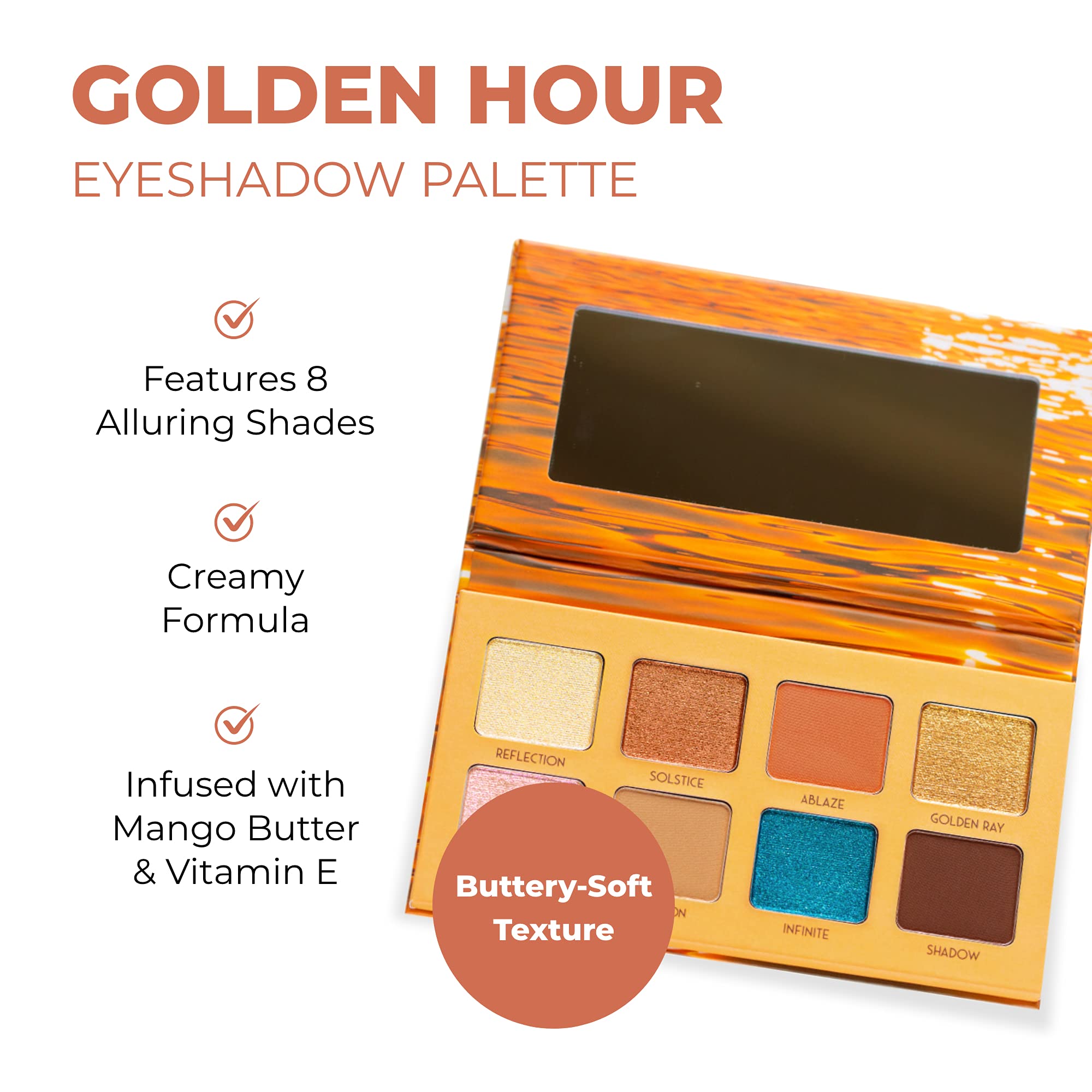 Foto 3 pulgar | Paleta De Sombras De Ojos Beauty For Real Golden Hour  8 Tonos - Venta Internacional.