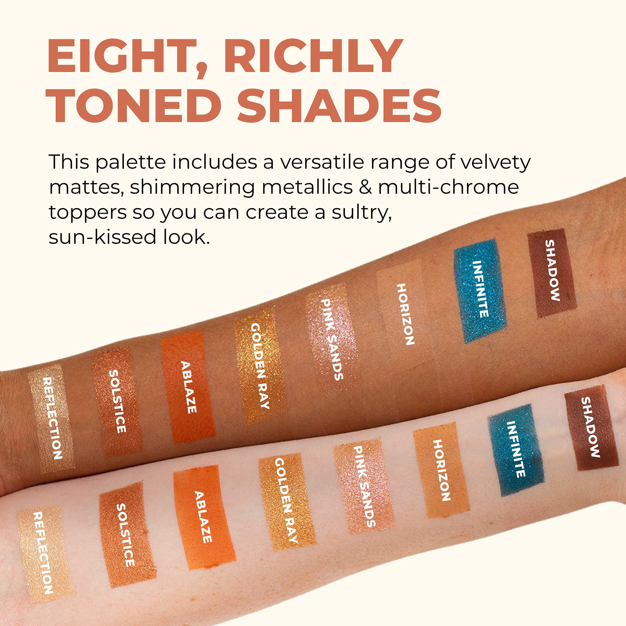 Foto 5 pulgar | Paleta De Sombras De Ojos Beauty For Real Golden Hour  8 Tonos - Venta Internacional.