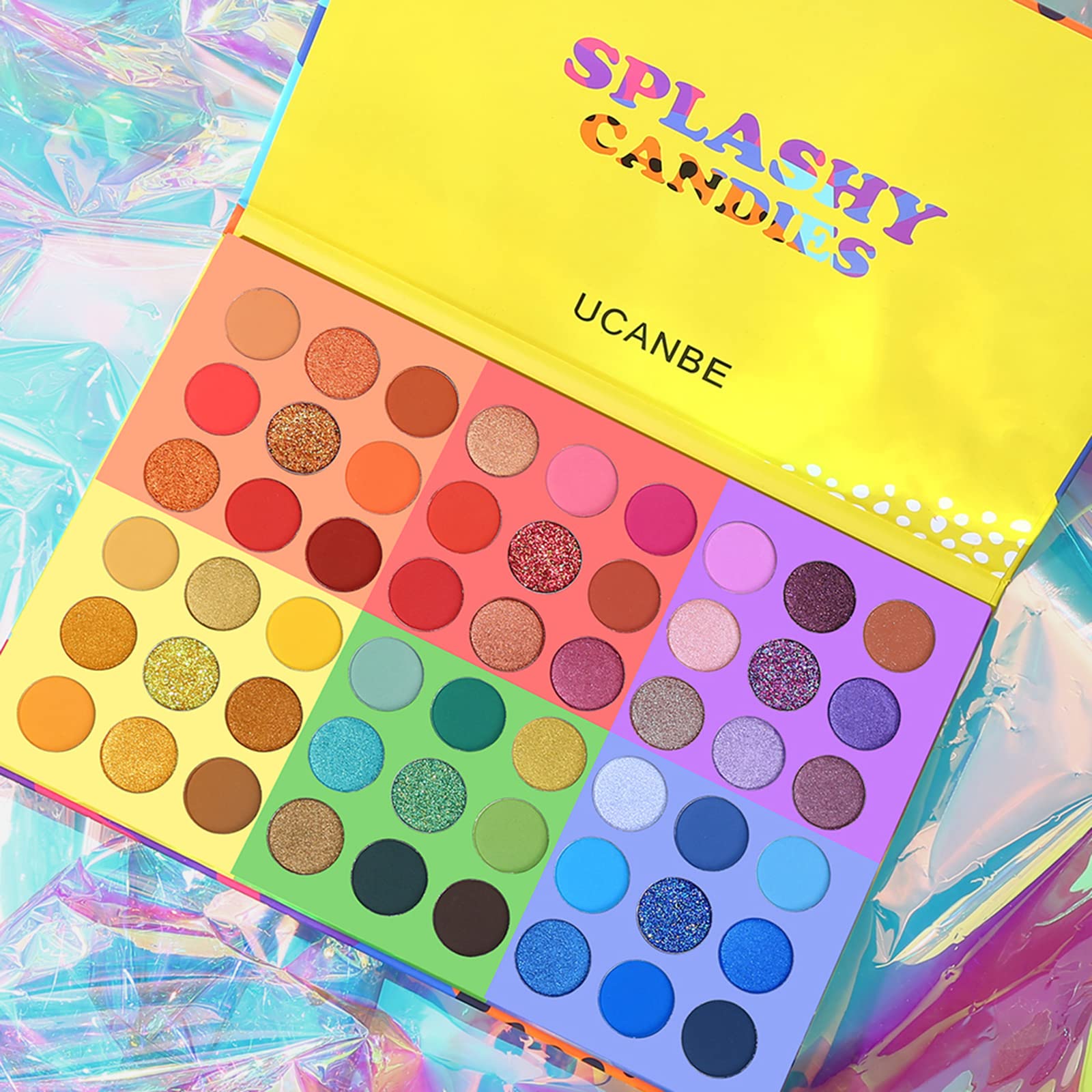 Foto 3 pulgar | Set De Paleta De Sombras De Ojos Y Brochas De Maquillaje Ucanbe Splashy Cardies - Venta Internacional.