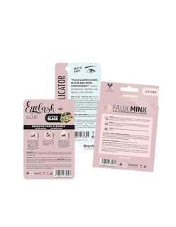 Foto 2 | Set Republic Cosmetics con Aplicador de Pestañas/ Pegamento para Pestañas Black/ 3 Pares de Pestañas 3d Faux Mink A3-