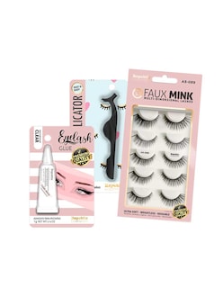 Foto 1 | Set con Aplicador de Pestañas/ Pegamento para Pestañas Clear/ 5 Pares de Pestañas 3d Faux Mink A5-089