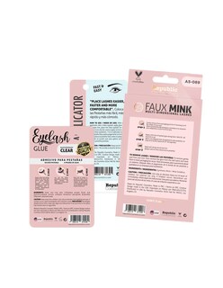 Foto 2 | Set con Aplicador de Pestañas/ Pegamento para Pestañas Clear/ 5 Pares de Pestañas 3d Faux Mink A5-089