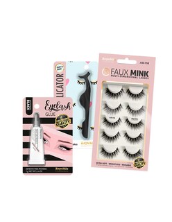 Foto 1 | Set Republic Cosmetics con Aplicador de Pestañas/ Pegamento para Pestañas Black/ 5 Pares de Pestañas 3d Faux Mink A5-