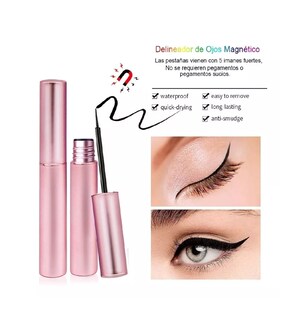 Foto 3 | Kit de Pestañas Postizas Magnéticas y Delineador de Ojos BELUG Rosa
