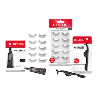 Foto 3 | 5 Pares de Pestañas Revlon Modelo 2 con Aplicador y Pegamento Negro Mix2