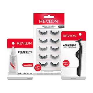 Foto 2 | 5 Pares de Pestañas Revlon Modelo 5 con Aplicador y Pegamento Transparente Mix11
