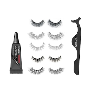 Foto 1 | Set de 5 Pares de Pestañas Revlon 6 con Aplicador y Pegamento Negro