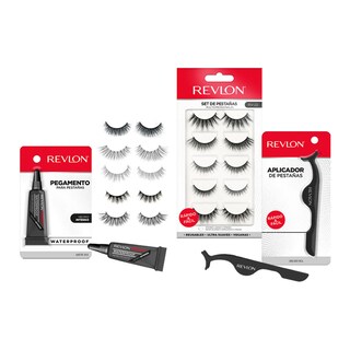 Foto 3 | Set de 5 Pares de Pestañas Revlon 6 con Aplicador y Pegamento Negro