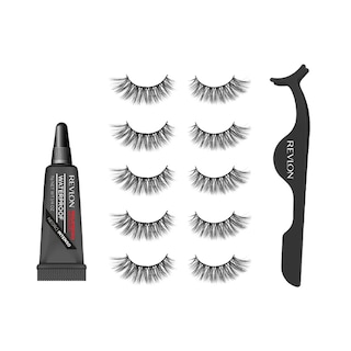 Foto 1 | Set de 5 Pares de Pestañas Revlon 3 con Aplicador y Pegamento Negro
