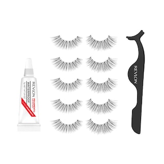 Foto 1 | Set de 5 Pares de Pestañas con Aplicador y Pegamento Transparente Revlon