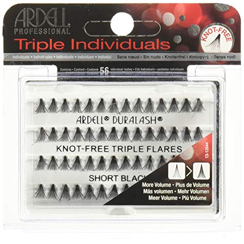 Pestañas Cortas Sin Nudos Ardell Triple Individuals, Negras - Venta Internacional.