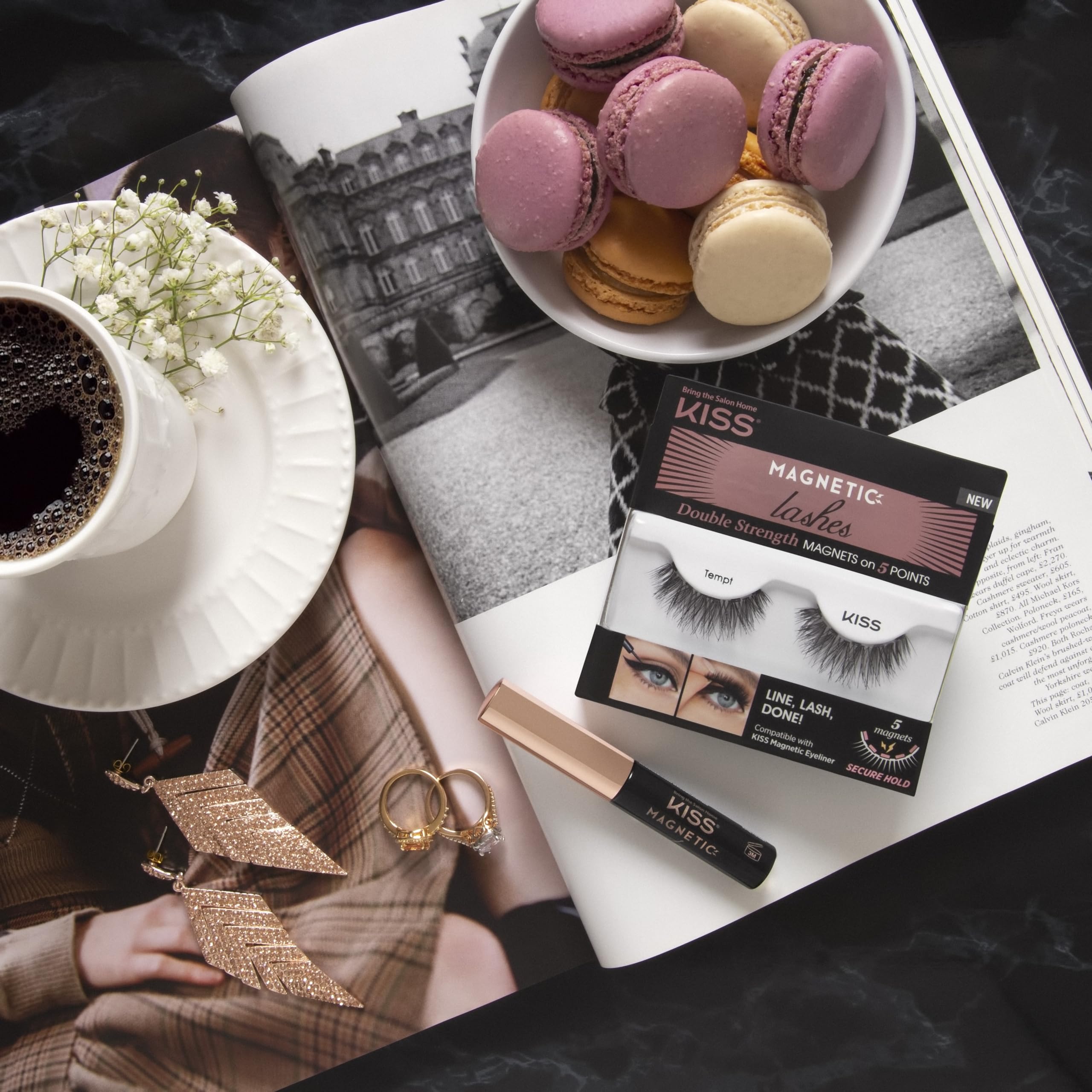 Foto 7 pulgar | Pestañas Postizas Kiss Magnetic Lashes Tempt, 1 Par, Negras - Venta Internacional.