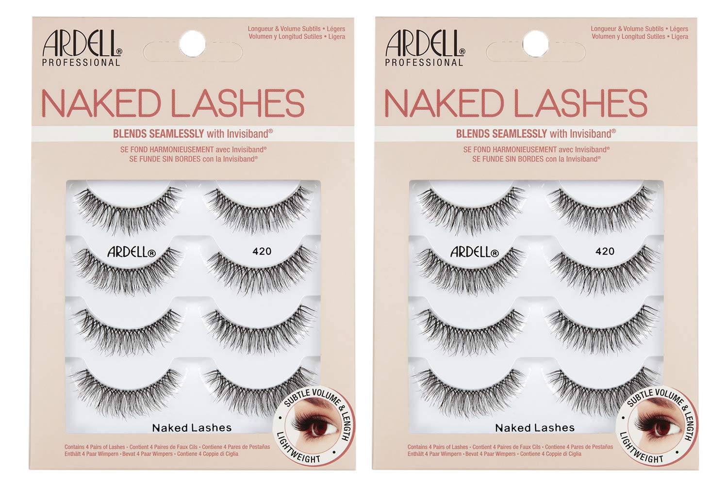 Foto 2 pulgar | Pestañas Ardell Naked Lashes Paquete de 4 x 2