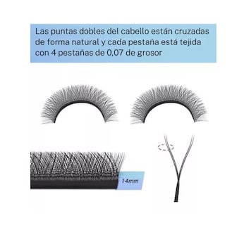 Foto 3 | Paquete De Extensiones De Pestañas Con Diseño En Y.