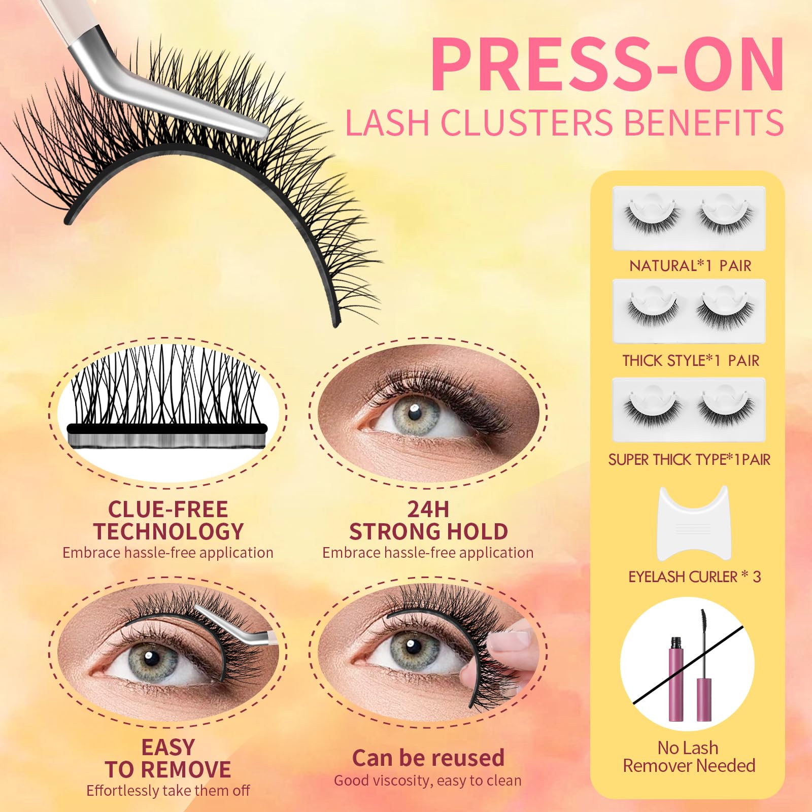 Foto 4 pulgar | Pestañas Postizas Lash Buddy Autoadhesivas Para Mujer - Venta Internacional