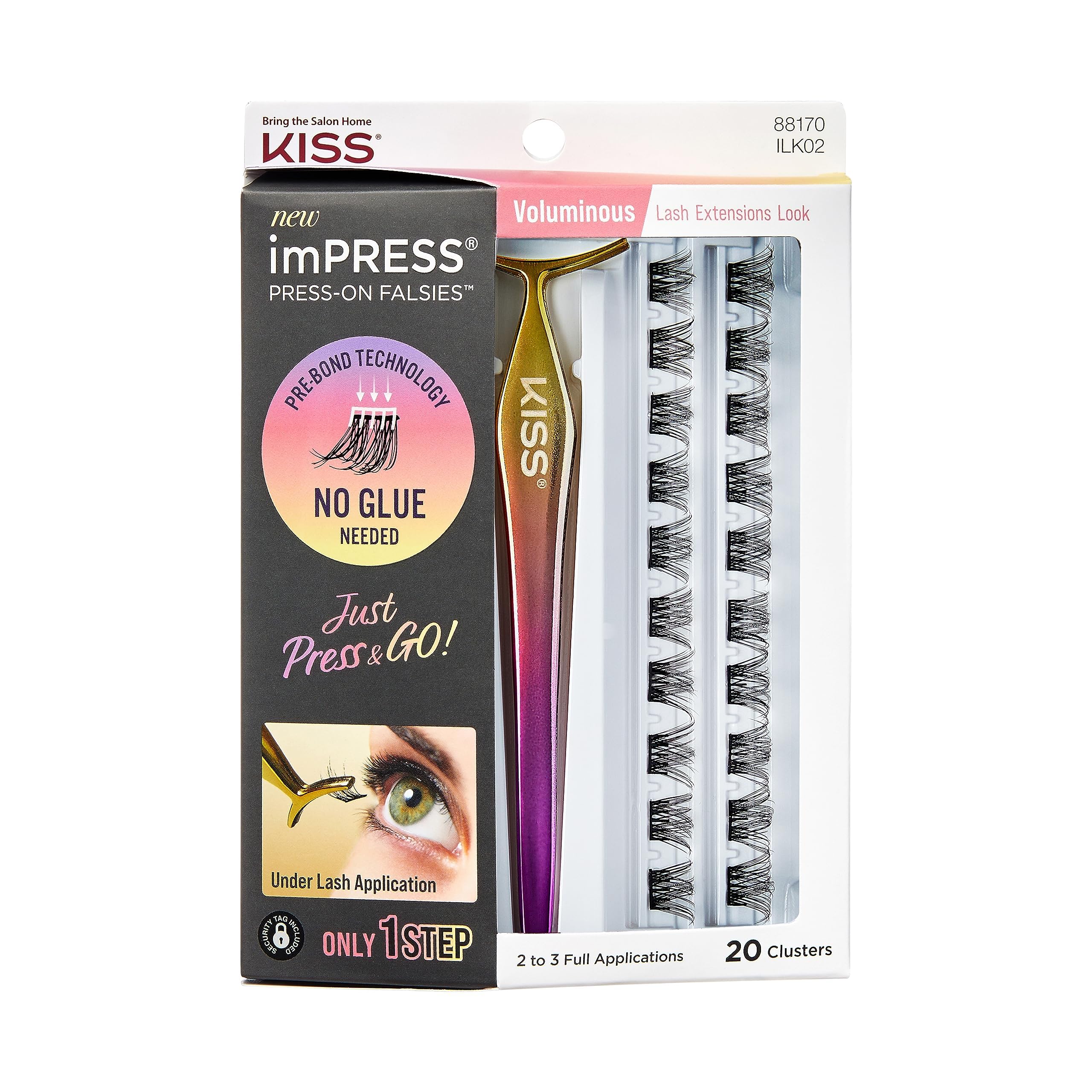 Pestañas Postizas Kiss Impress En Racimos De Pestañas Postizas De 14 Mm - Venta Internacional.