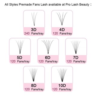 Foto 6 | Extensiones De Pestañas Con Volumen Prefabricadas Pro Lashbeauty 7d-c 0.07 14 Mm - Venta Internacional.
