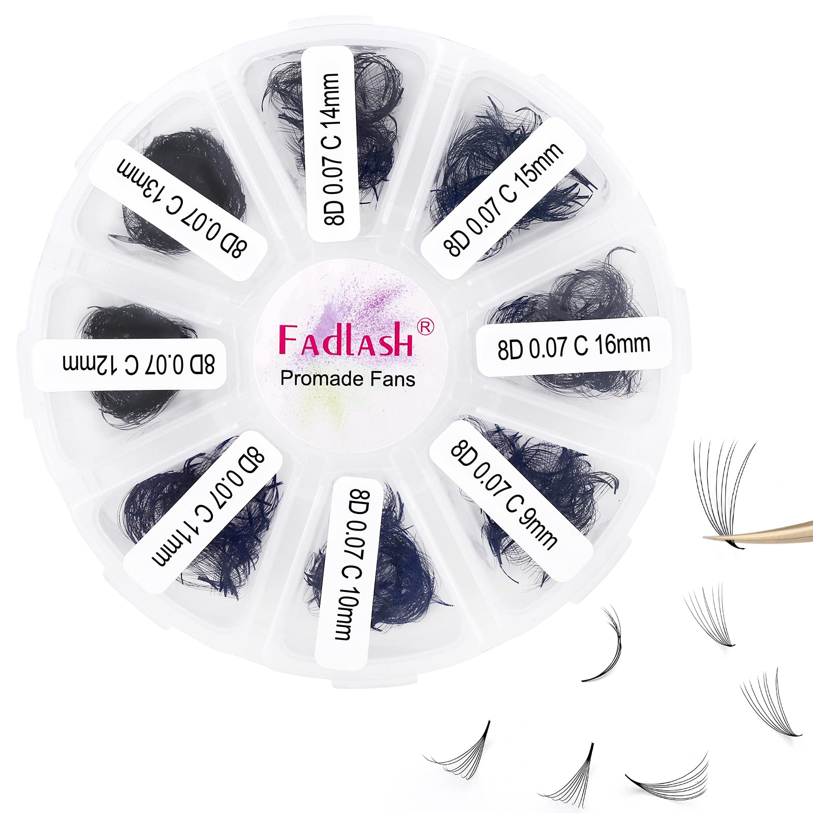 Extensiones De Pestañas Prefabricadas Fadlash Fadlash, 1000 Unidades, 8d 0.07c - Venta Internacional.